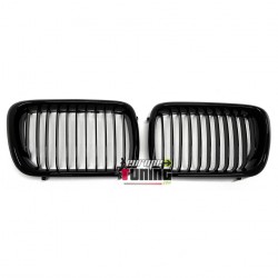 GRILLES CALANDRES SPORT NOIR BRILLANT LOOK M PERFORMANCE BMW SERIE 3 E36 PH2 (05074)