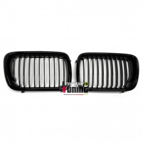 GRILLES CALANDRES SPORT NOIR BRILLANT LOOK M PERFORMANCE BMW SERIE 3 E36 PH2 (05074)