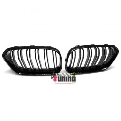 GRILLES CALANDRES NOIRES SPORT DOUBLE AILETTES BMW SERIE 1 F20 F21 FACELIFT (04707)