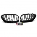 GRILLES CALANDRES NOIRES SPORT DOUBLE AILETTES BMW SERIE 1 F20 F21 FACELIFT (04707)