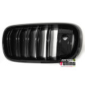 CALANDRES SPORT NOIR BRILLANT DOUBLES LAMES BMW X5 F15 ET X6 F16 AVEC CAMERA (05123)