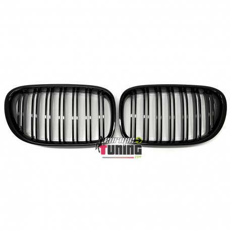 GRILLES CALANDRES SPORT NOIR DOUBLES LAMES BMW SERIE 7 F01 F02 2008-2012 (05124)