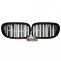 GRILLES CALANDRES SPORT NOIR DOUBLES LAMES BMW SERIE 7 F01 F02 2008-2012 (05124)