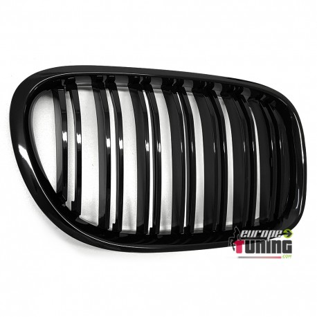 GRILLES CALANDRES SPORT NOIR DOUBLES LAMES BMW SERIE 7 F01 F02 2008-2012 (05124)