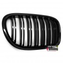 GRILLES CALANDRES SPORT NOIR DOUBLES LAMES BMW SERIE 7 F01 F02 2008-2012 (05124)