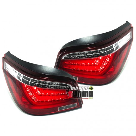 FEUX ROUGES CLAIRS CELIS A LED BMW SERIE 5 E60 BERLINE LCI PH2 2007-2010 (05151)
