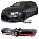 CALANDRE LOOK PACK SPORT AVEC BANDE ROUGE VOLKSWAGEN GOLF VII VW GOLF 7 (05157)
