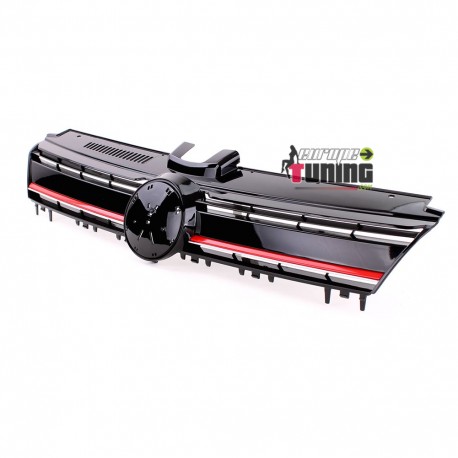 CALANDRE LOOK PACK SPORT AVEC BANDE ROUGE VOLKSWAGEN GOLF VII VW GOLF 7 (05157)