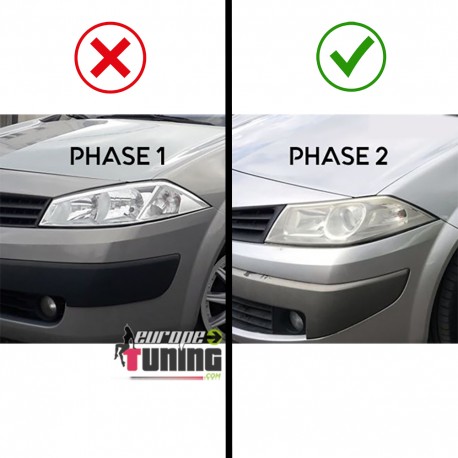 PHARE AVANT DROIT - PASSAGER POUR RENAULT MEGANE II PHASE II DE 2006 A 2008 (51566)