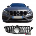 GRILLE CALANDRE NOIRE ET CHROME SPORT MERCEDES CLASSE C W205 (04784)