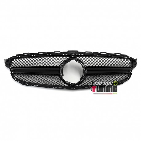 CALANDRE LIGNE AMG C63 S V8 FULL BLACK MERCEDES CLASSE C 205 2018- PH2 AVEC CAMERA (05205)