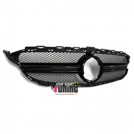 CALANDRE LIGNE AMG C63 S V8 FULL BLACK MERCEDES CLASSE C 205 2018- PH2 AVEC CAMERA (05205)