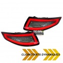 FEUX ROUGES NOIRS LED CLIGNOTANTS DYNAMIQUES PORSCHE 911 997 PH1 LOOK 991 (05265)