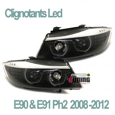ANGEL EYES NOIRS BMW E90 & E91 2008-2012  (03943)