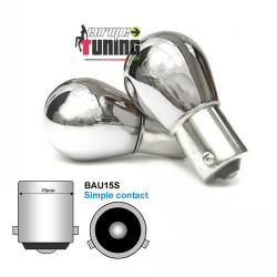 PAIRE AMPOULES CLIGNOTANTS CHROMEES (01001)