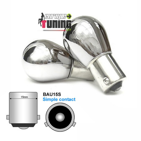 PAIRE AMPOULES CLIGNOTANTS CHROMEES (01001)
