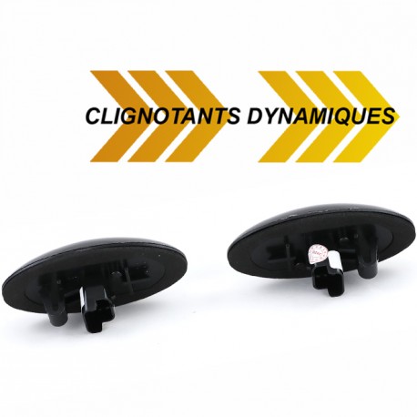 REPETITEURS NOIRS CLIGNOTANTS LEDS DYNAMIQUES PEUGEOT 206 307 ...CITROEN C2 C3 ...(05276)
