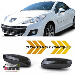 REPETITEURS NOIRS CLIGNOTANTS LEDS DYNAMIQUES PEUGEOT 207 308 ...CITROEN C3 DS3 ...(05279)
