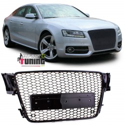 CALANDRE SPORT LIGNE RS5 FULL BLACK POUR AUDI A5 8T 2007-2011 PH1 (05281)