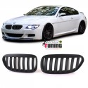 GRILLES CALANDRES SPORT NOIRES LARGES LAMES LOOK PACK M BMW SERIE 6 E63 E64 (05286)