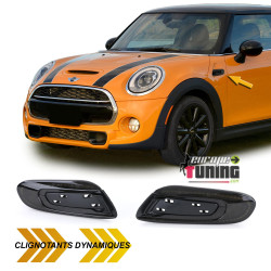 REPETITEURS - CLIGNOTANTS NOIRS A LED DYNAMIQUE MINI COOPER F55 F56 F57 (05297)