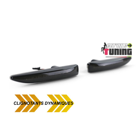 REPETITEURS NOIRS CLIGNOTANTS LED DYNAMIQUE BMW SERIE 7 E65 E66 E67 E68 (05298)