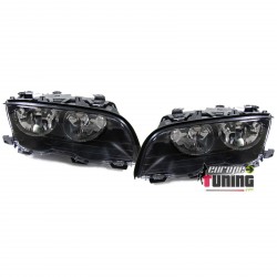 2 PHARES AVANTS NOIRS FEUX BMW SERIE 3 E46 5 PORTES 1998-2001 (05339)