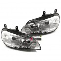 PHARES CHROME DRL ANGEL EYES ANNEAUX 3D FEUX DE JOUR BMW X5 E70 2007-2013 (05354)