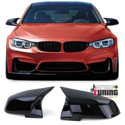 COQUES DE RETROVISEURS NOIRES LIGNE PACK M BMW F20 F30 F31 F32 F33 F34 F36 X1 (05358)