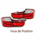 FEUX LED ROUGE BLANC BMW SERIE 3 F30 LOOK PHASE 2 POUR PHASE 1 2011-2015 (05365)
