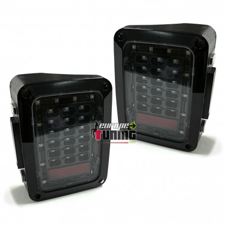 FEUX SPORT NOIRS A LED POUR JEEP WRANGLER JK 2007-2018 (05383)
