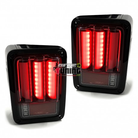 FEUX SPORT NOIRS TUBES LED CELIS JEEP WRANGLER JK 2007-2018 (05384)