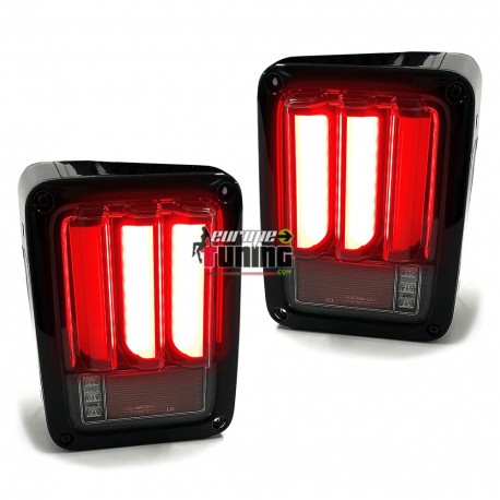 FEUX SPORT NOIRS TUBES LED CELIS JEEP WRANGLER JK 2007-2018 (05384)