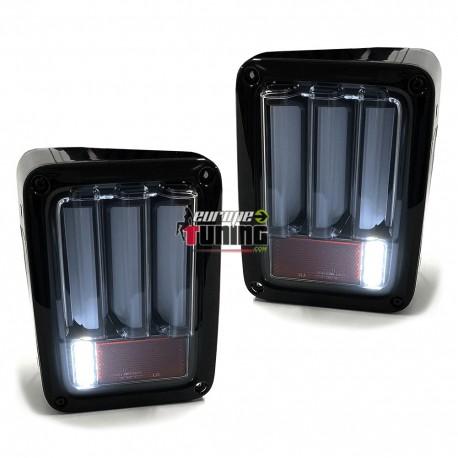 FEUX SPORT NOIRS TUBES LED CELIS JEEP WRANGLER JK 2007-2018 (05384)