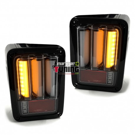 FEUX SPORT NOIRS TUBES LED CELIS JEEP WRANGLER JK 2007-2018 (05384)