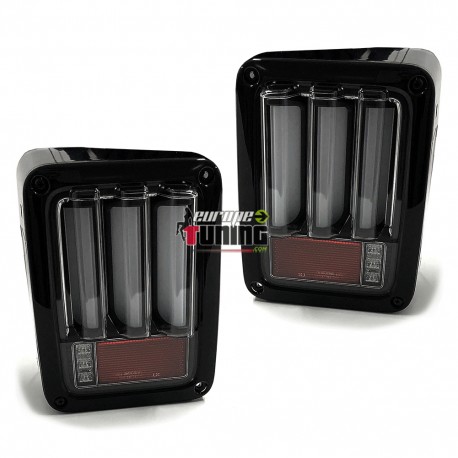FEUX SPORT NOIRS TUBES LED CELIS JEEP WRANGLER JK 2007-2018 (05384)