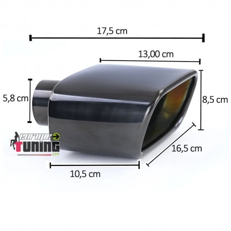 DOUBLE SORTIE SILENCIEUX ECHAPPEMENT DUPLEX NOIR SPORT PACK M V8 BMW X5 E53 (05387)