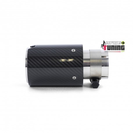 2 SORTIES SILENCIEUX ECHAPPEMENT SPORT CARBONE PACK M V8 UNIVERSELLES BMW (05389)