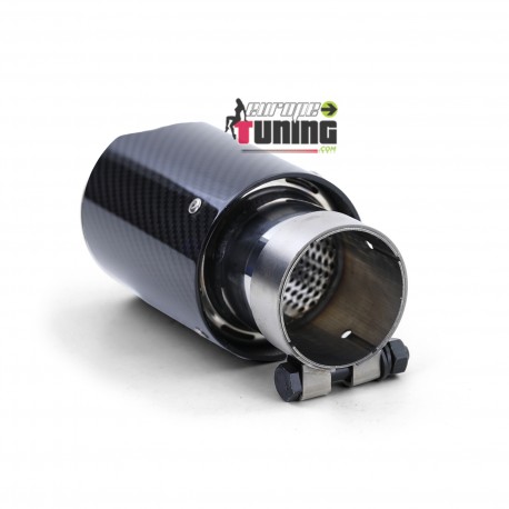 2 SORTIES SILENCIEUX ECHAPPEMENT SPORT CARBONE PACK M V8 UNIVERSELLES BMW (05389)