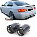2 SORTIES SILENCIEUX ECHAPPEMENT SPORT CARBONE PACK M V8 UNIVERSELLES BMW (05389)
