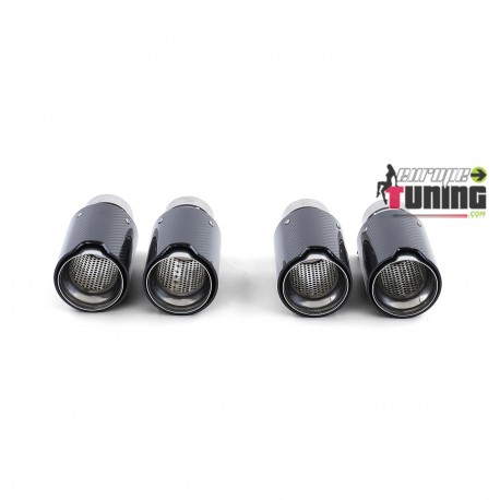 4 SORTIES SILENCIEUX ECHAPPEMENT SPORT CARBONE PACK M V8 UNIVERSELLES BMW (05390)