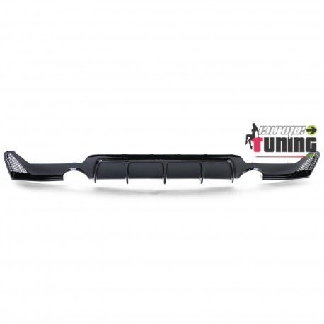 DIFFUSEUR SPORT NOIR BRILLANT SORTIES DROITE ET GAUCHE BMW SERIE 4 COUPE F32 F36 PACK M (05395)
