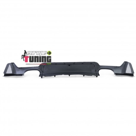 DIFFUSEUR SPORT NOIR BRILLANT 4 SORTIES DROITE GAUCHE BMW SERIE 4 COUPE F32 F36 PACK M (05396)