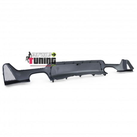 DIFFUSEUR SPORT NOIR BRILLANT 4 SORTIES DROITE GAUCHE BMW SERIE 4 COUPE F32 F36 PACK M (05396)