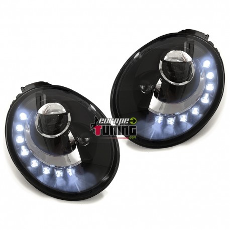 PHARES DEVIL EYES NOIRS NEW BEETLE 1998-2005 (03739)