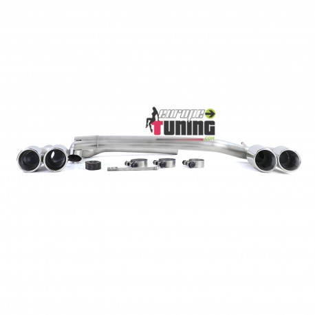 SORTIES ECHAPPEMENT INOX CONVERSION 4 SORTIES DUPLEX BMW SERIE 5 F10 F11 F12 F13 (05409)