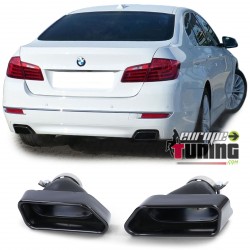 2 SORTIES ECHAPPEMENT NOIR SPORT PACK M V8 LCI BMW SERIE 5 F10 F11 F12 F13 (05411)