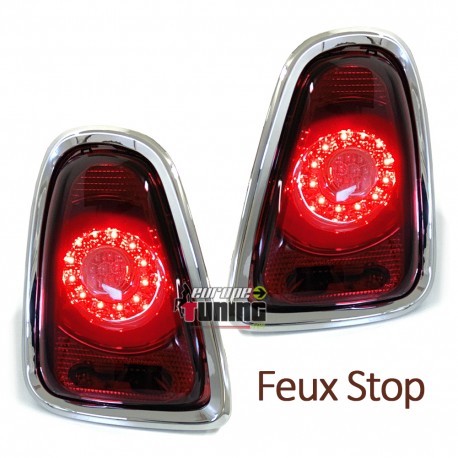 FEUX ROUGES LED RONDS CELIS POUR MINI COOPER R56 R57 2010-2014 LOOK F56 F57 (05426)