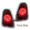 FEUX ROUGES LED RONDS CELIS POUR MINI COOPER R56 R57 2010-2014 LOOK F56 F57 (05426)