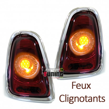 FEUX ROUGES LED RONDS CELIS POUR MINI COOPER R56 R57 2010-2014 LOOK F56 F57 (05426)